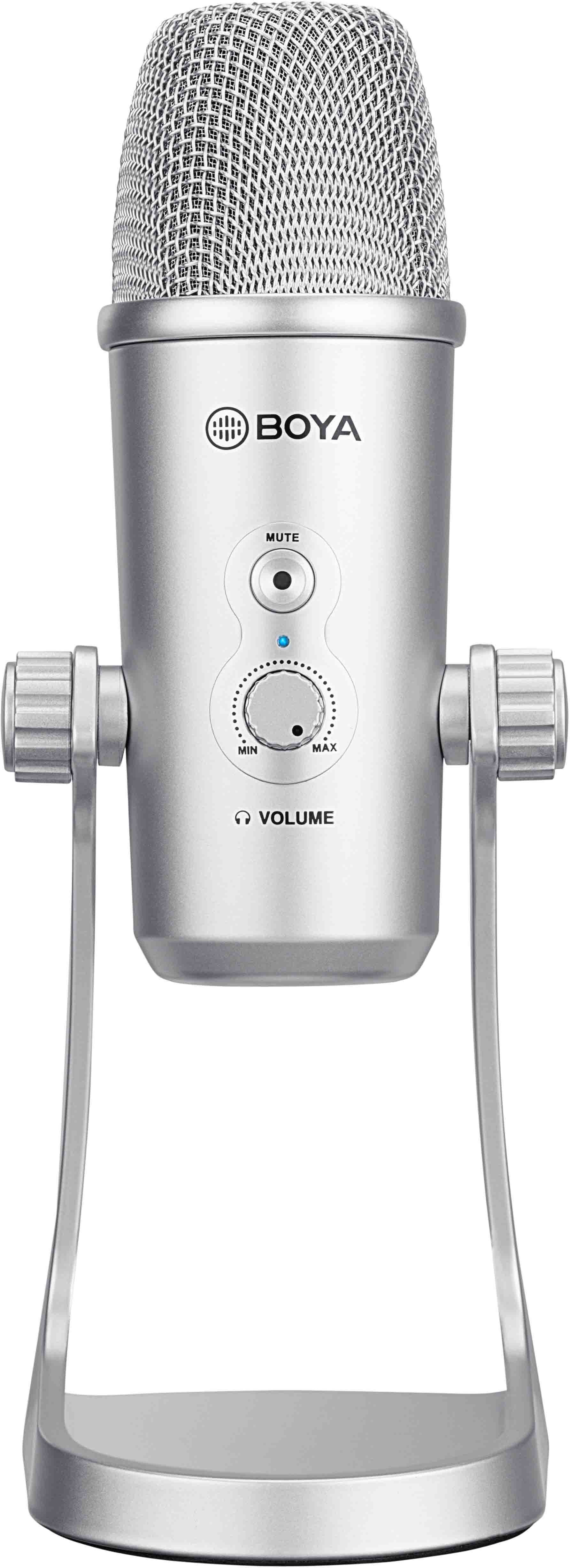 Microphone de studio usb à condensateur boya stéréo usb type-c lightning et usb-a  by-pm700sp  jaune