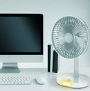Platinet rechargeable fan 3000mAh, white/grey (45242)