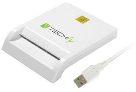 Techly Compact /Writer USB2.0 White I-CARD CAM-USB2TY smart card reader Indoor