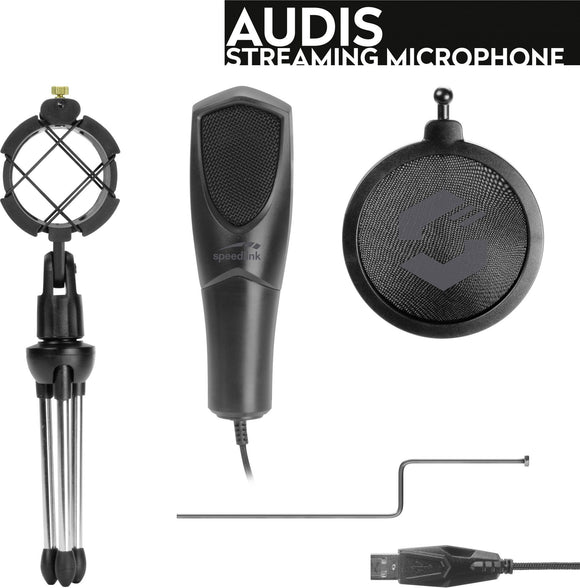 Microphone speedlink audis streaming sl-800012-bk