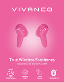 Casque sans fil Vivanco Fresh Pair BT, rose (60631)