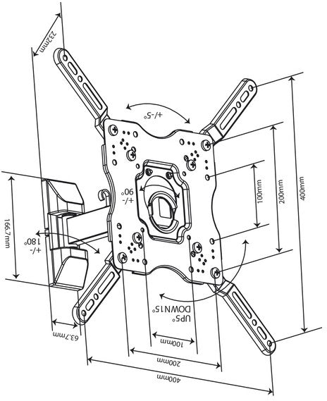 Vivanco TV wall mount Motion BMO 6040