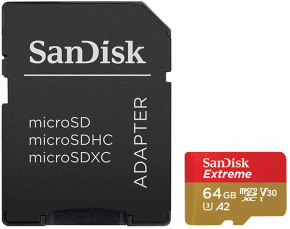 SanDisk Extreme 64GB microSDXC + Adapter
