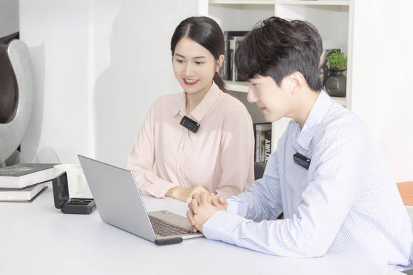 Microphone double sans fil numérique boya usb type-c 24 ghz  by-xm6-s6  jaune 018 €