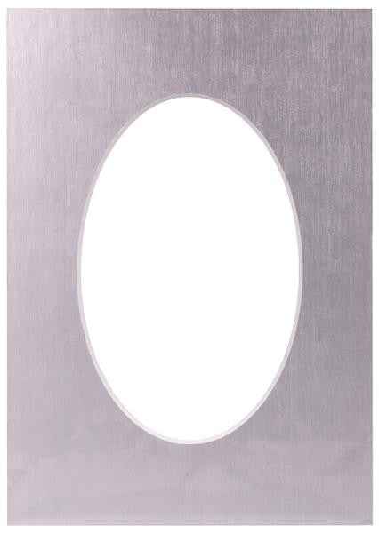 Passepartout 15x21, ovale platine