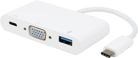Adaptateur Vivanco USB-C - VGA 3 en 1, blanc (34294)