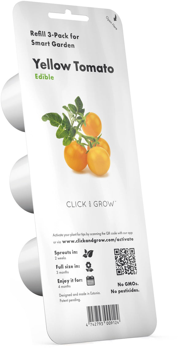 Recharge click & grow smart garden mini tomate jaune 3 pièces