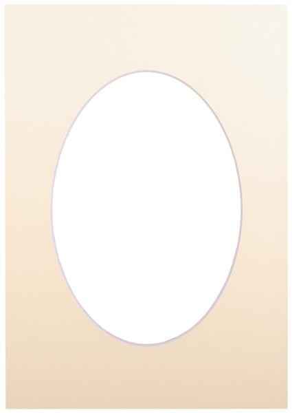 Passepartout 30x40, biscuit oval