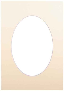 Passepartout 30x40, biscuit oval