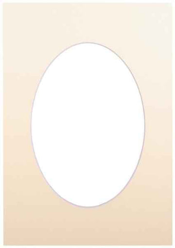 Passepartout 30x40, biscuit oval