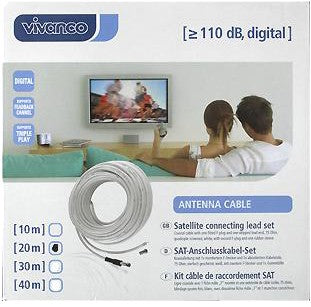 Câble coaxial Vivanco SAT 20 m (44061)