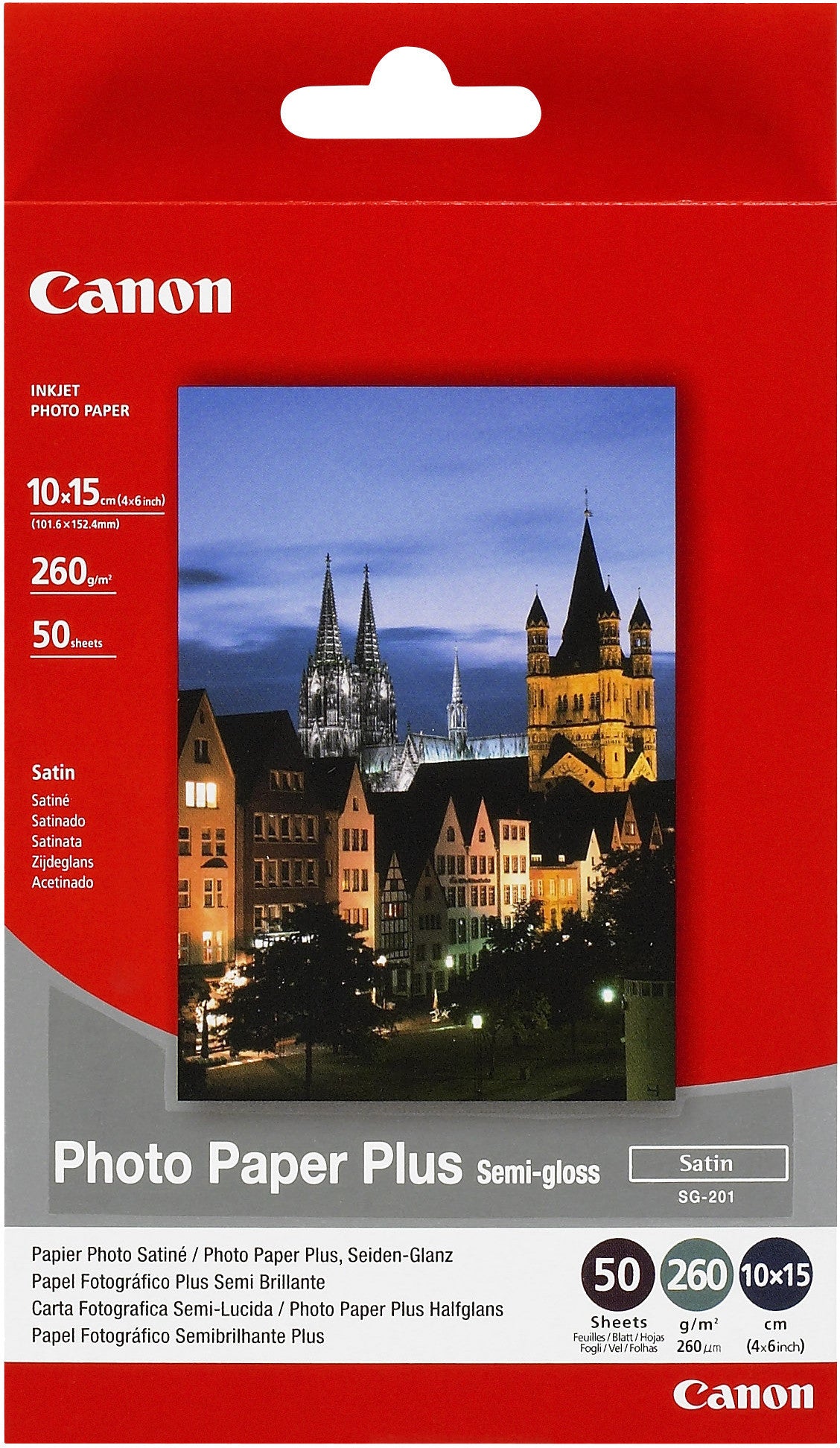 Papier photo canon sg-201 10x15 260g 50 feuilles