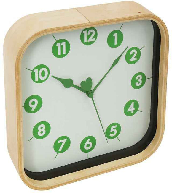 Platinet wall clock Morning, green (42988)