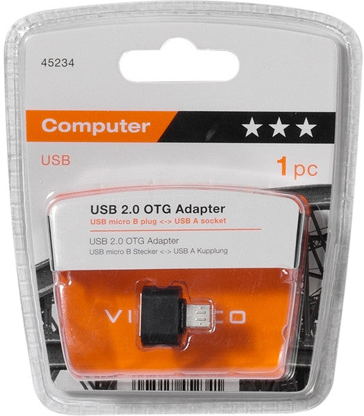 Vivanco adapter microUSB - USB-A OTG (45234)