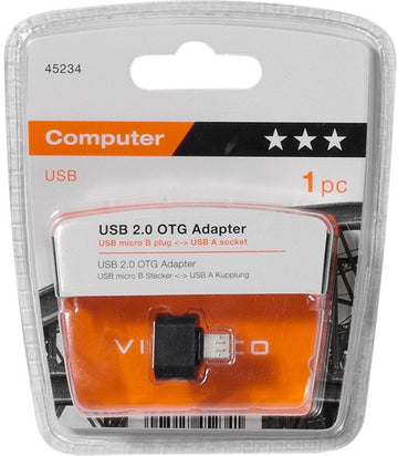 Vivanco adapter microUSB - USB-A OTG (45234) - 0