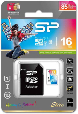 Silicon Power memory card microSDHC 16GB Elite Class 10 + adapter
