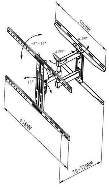 Support mural Vivanco Motion BFMO 6060