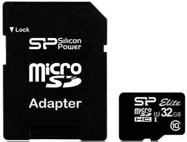 Silicon Power memory card microSDHC 32GB Elite + adapter