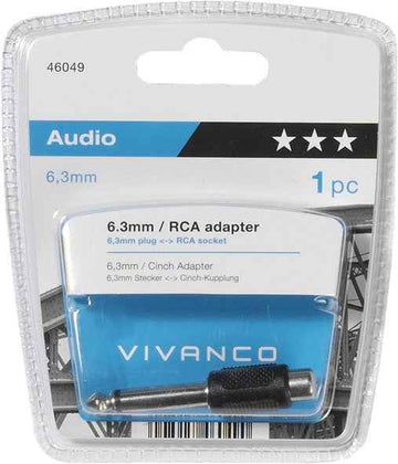 Adaptateur Vivanco 6,3 mm - RCA (46049)