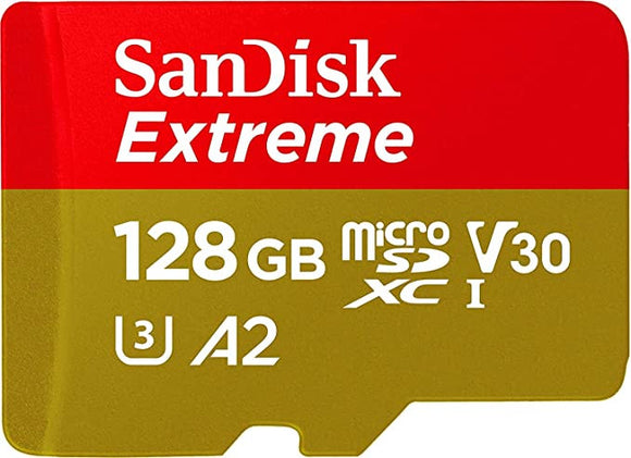 SanDisk Extreme 128 GB MicroSDXC UHS-I Class 10 + adapter