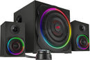 Enceintes speedlink gravity carbon rgb 2.1 sl-830100-bk