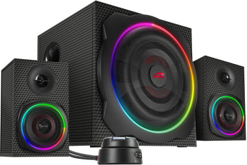 Enceintes speedlink gravity carbon rgb 2.1 sl-830100-bk
