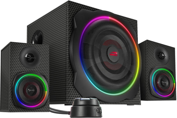 Enceintes speedlink gravity carbon rgb 2.1 sl-830100-bk