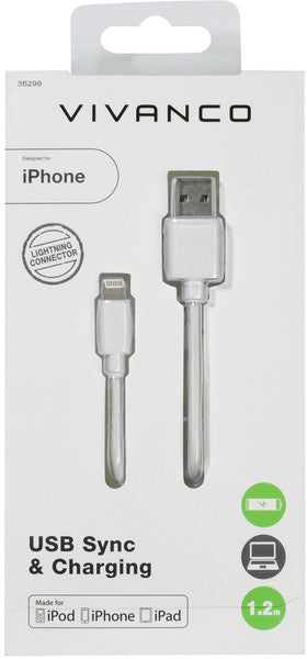 Câble Lightning Vivanco - USB 1,2 m (36299)