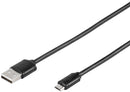 Vivanco cable microUSB - USB 1m, black (35815)-1