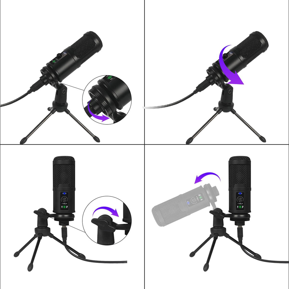 Microphone Omega Varr Gaming Tube, noir (45589)