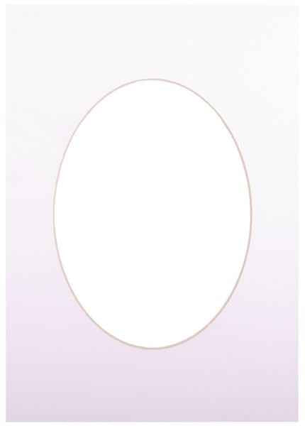Passepartout 15x21, ultra white oval