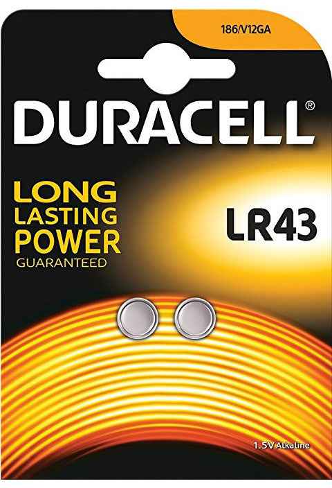 BaterijaS Duracell LR43 2 pack 1.5V 186/V12GA
