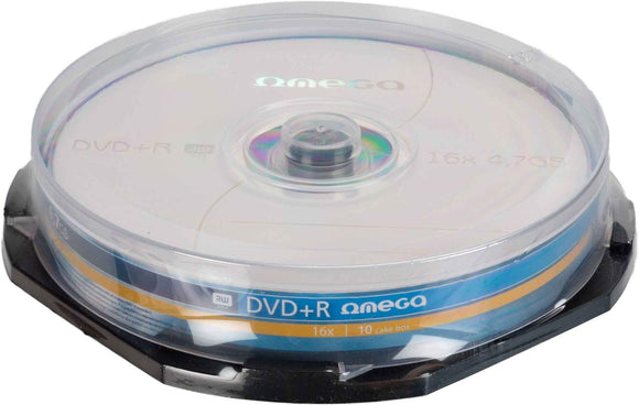DVD+R Omega 4,7 Go 16x, broche de 10 pièces