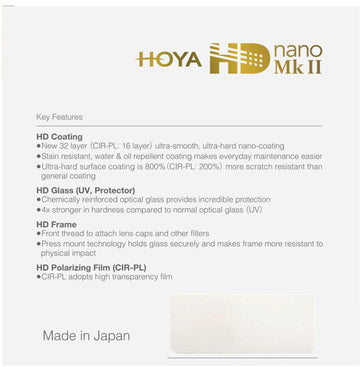 Filtre Hoya UV HD Nano Mk II 52 mm