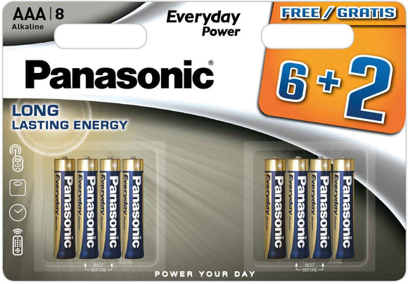 Panasonic Everyday Power battery LR03EPS/8B (6+2)