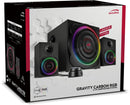 Enceintes speedlink gravity carbon rgb 2.1 sl-830100-bk
