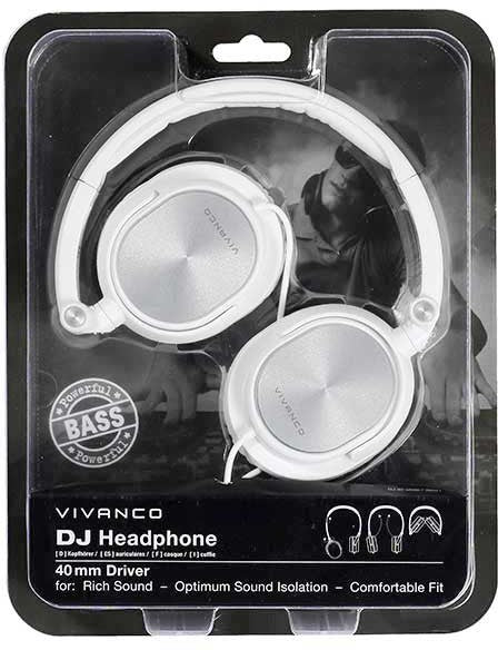 Casque Vivanco DJ30, blanc (36521)