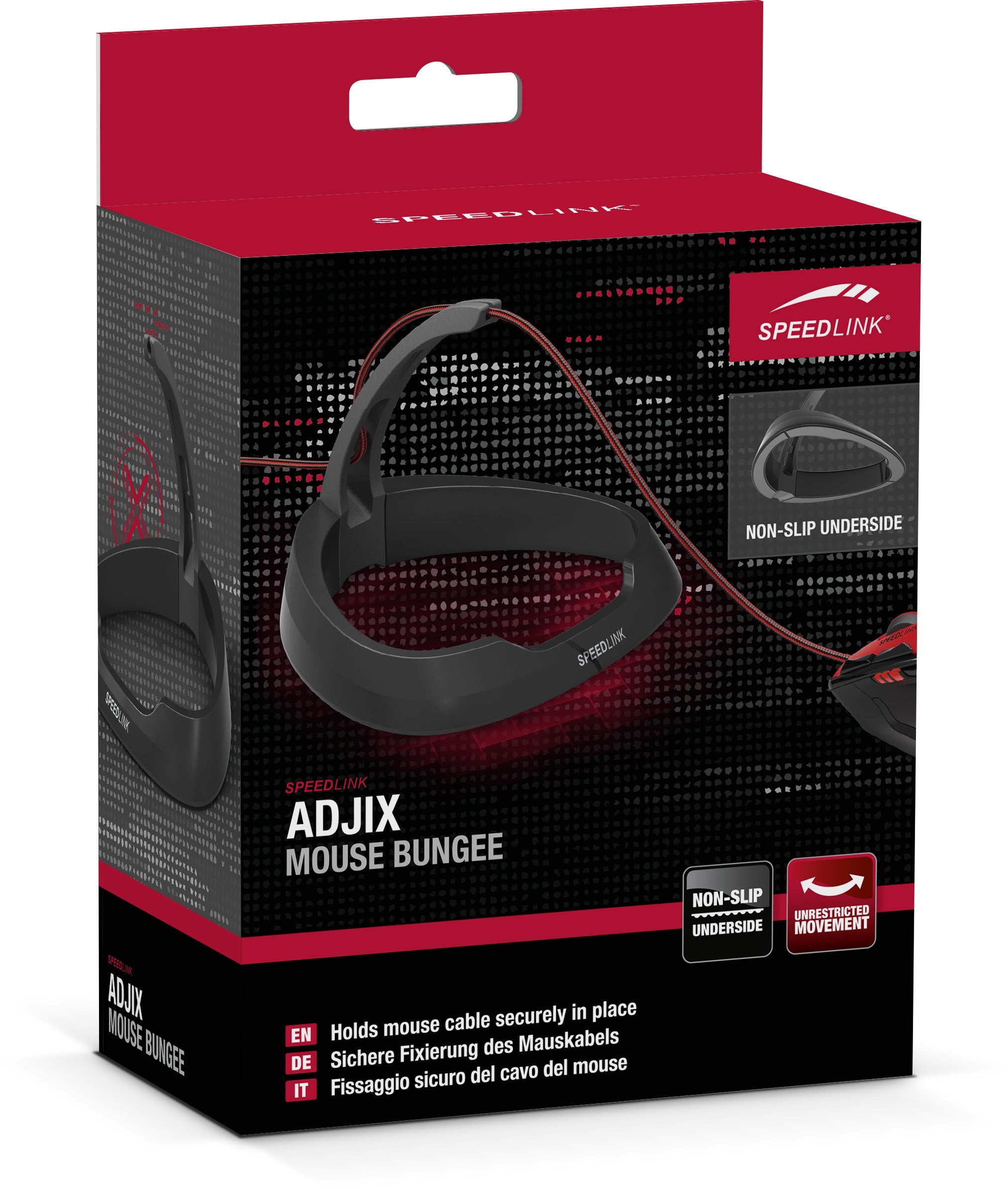 Gestionnaire de câbles speedlink adjix mouse bungee sl-680200-bk