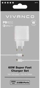 Chargeur Vivanco USB-C - USB-A 65 W 1 m (62773)