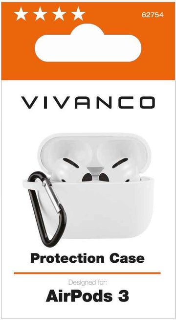 Étui de protection Vivanco pour AirPods 3, blanc