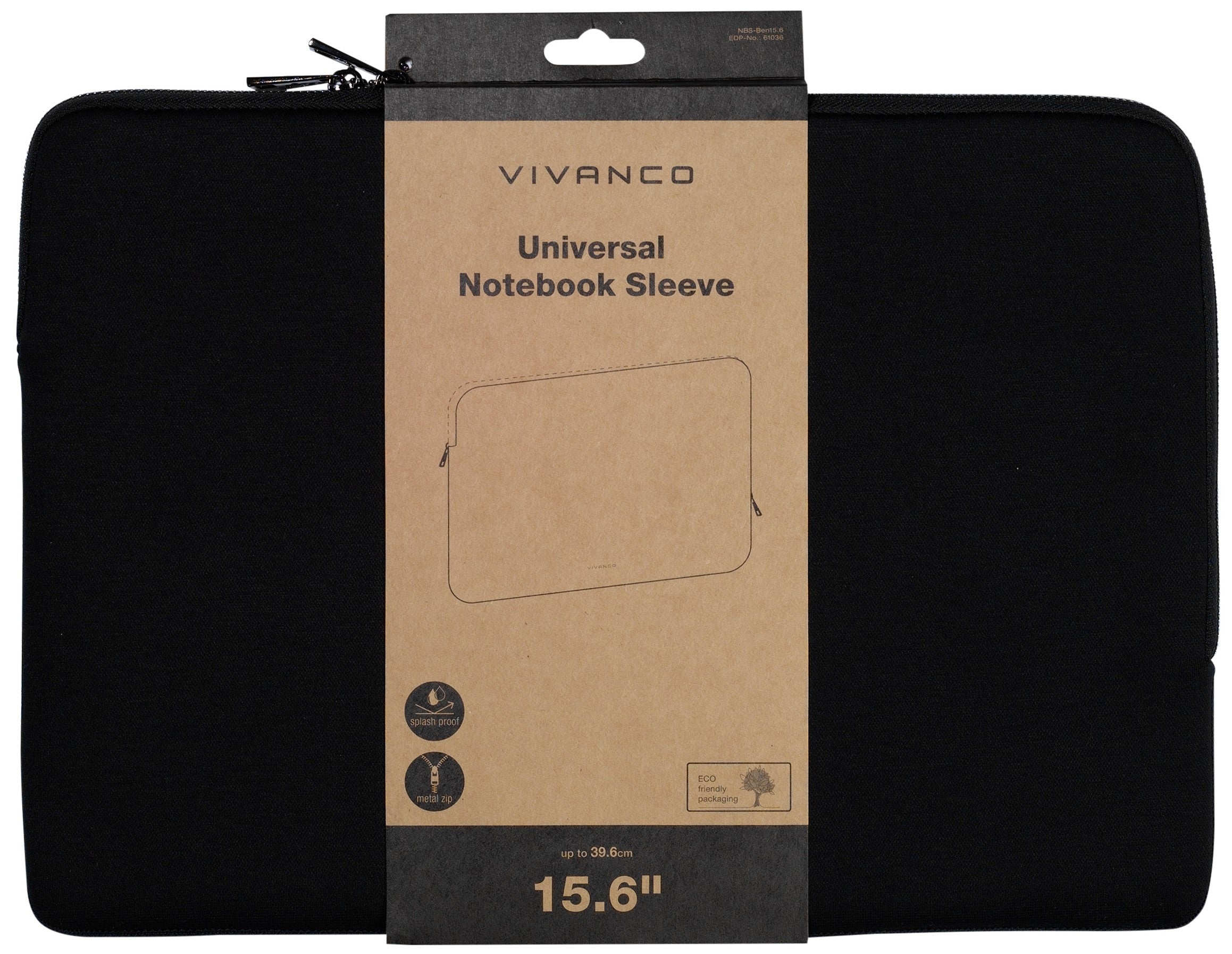 Sacoche pour ordinateur portable vivanco ben 156" noir