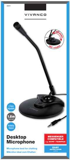 Microphone de bureau Vivanco IT-MIC 1 (36649)