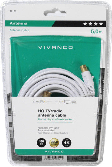 Câble coaxial Vivanco HQ 5 m (48121)