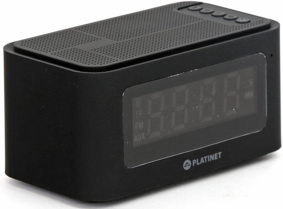 Enceinte sans fil Platinet + réveil Bluetooth 5W PMGC5B