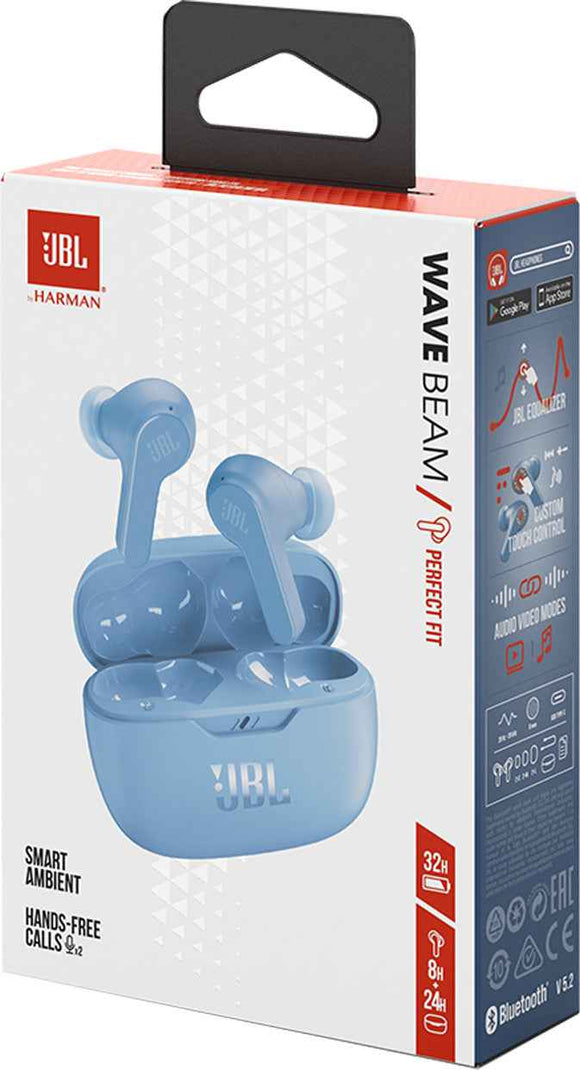 (V) Écouteurs intra-auriculaires JBL Wave avec Bluetooth, bleu