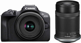 Canon | EOS R100 Mirrorless Camera + RF-S 18-45mm IS STM Lens + RF-S 55-210mm IS STM Lens | Megapixel 24.1 MP | Image stabilizer | ISO sensitivity (max) 256000 | Wi-Fi | Video recording | Manual | CMOS | Black