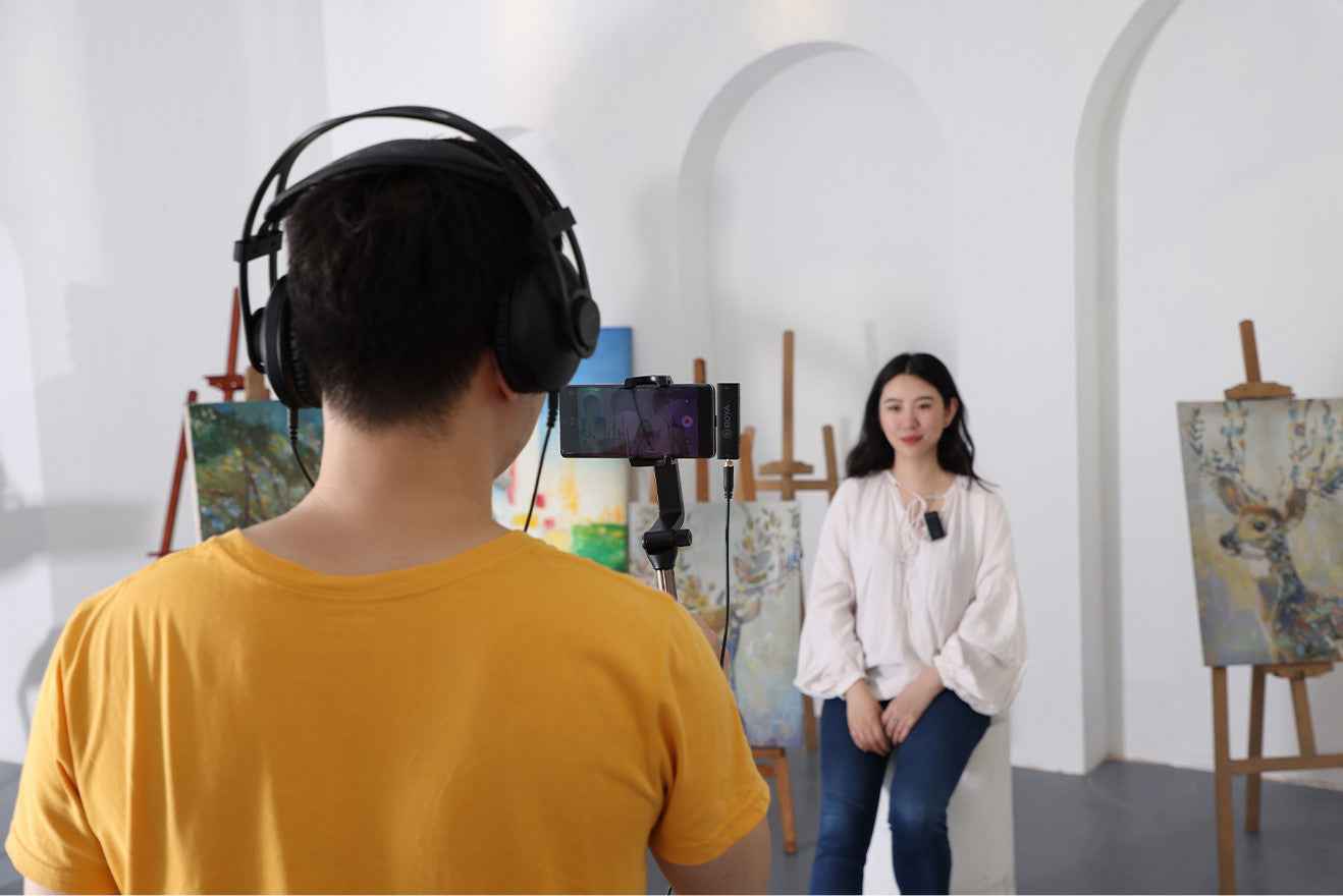Microphone numérique sans fil Boya, USB Type-C (2,4 GHz) « BY-XM6-S5 » (jaune fluo 0,18 €)