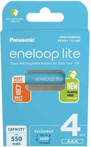 Rechargeable batteries PANASONIC ENELOOP LITE AAA 550 mAh 4 szt (BK-4LCCE/4CP)