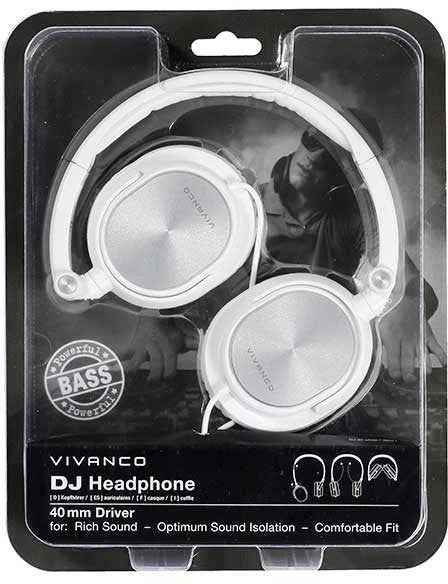 Casque Vivanco DJ30, blanc (36521)