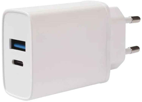 Chargeur Vivanco USB-A/USB-C PD3 20 W, blanc (62401)